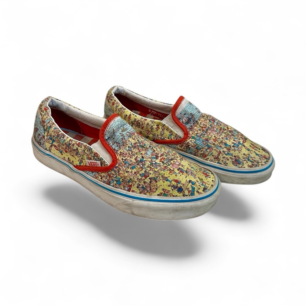Vans Where’s Waldo Limited Edition Classic Slip-on Skate Shoes Men’s SIZE 6.5 - Picture 3 of 11